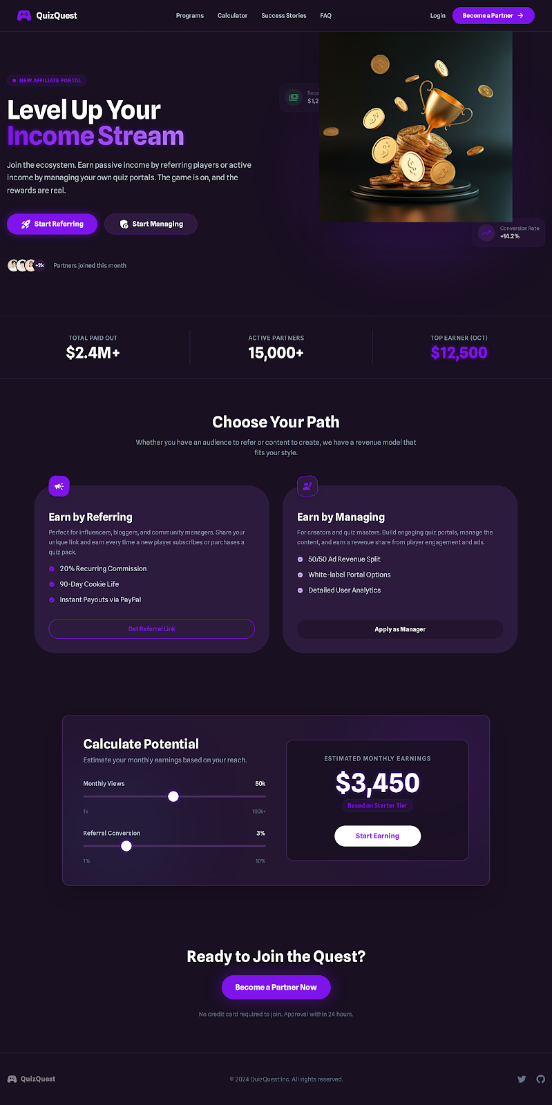 16. Affiliate Program Dark Mode