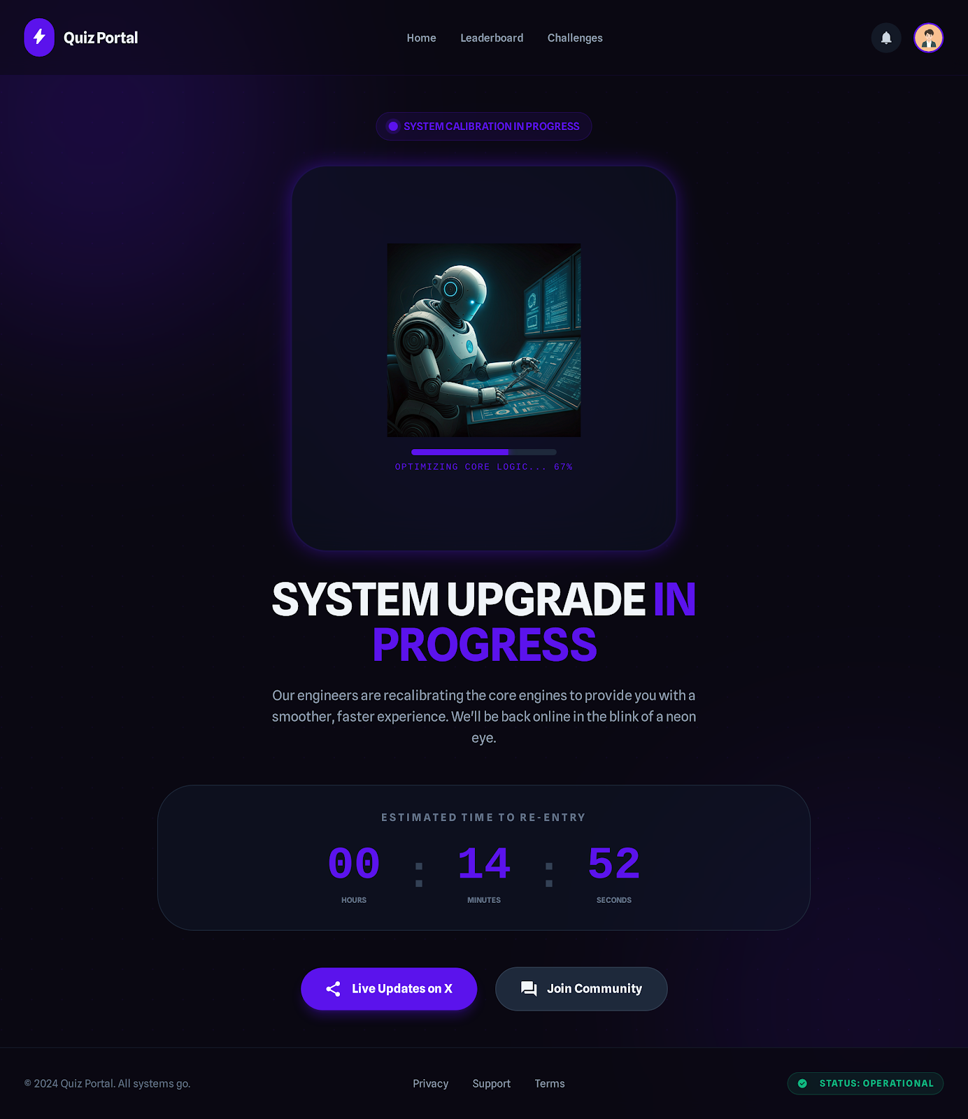 107. System Upgrade & Maintenance View